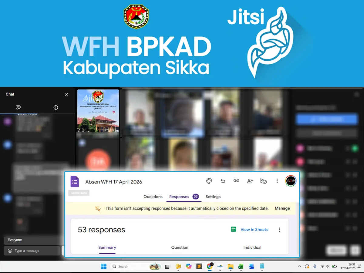 WFH BPKAD Sikka: Langkah Hemat Energi dan Transformasi Digital ASN